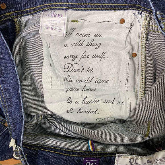 A.K.O.O. Denim Men’s Blue Jeans Size 36 Streetwear - Picture 8 of 16